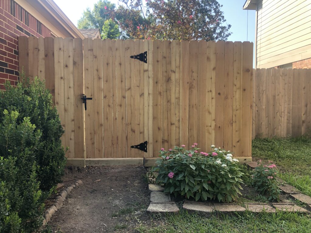 Home remodeling work with custom gate and fence installation